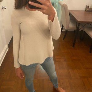 Zara Cream Waffle Top